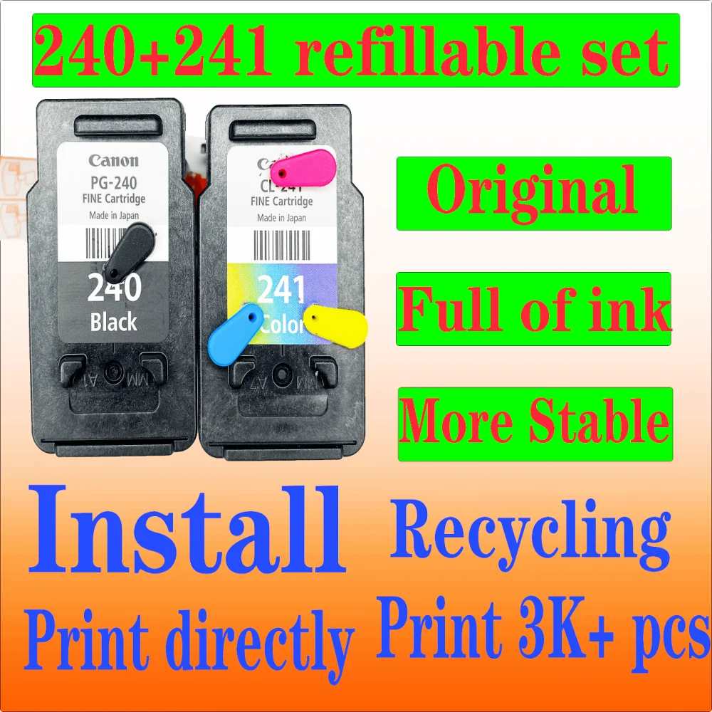 PG 240 CL 241 Ink Cartridge for Canon PG-240 CL-241 240xl 241xl for Pixma MX452 MX472 MX512 MX522 MG4220 MG4120 MG2220