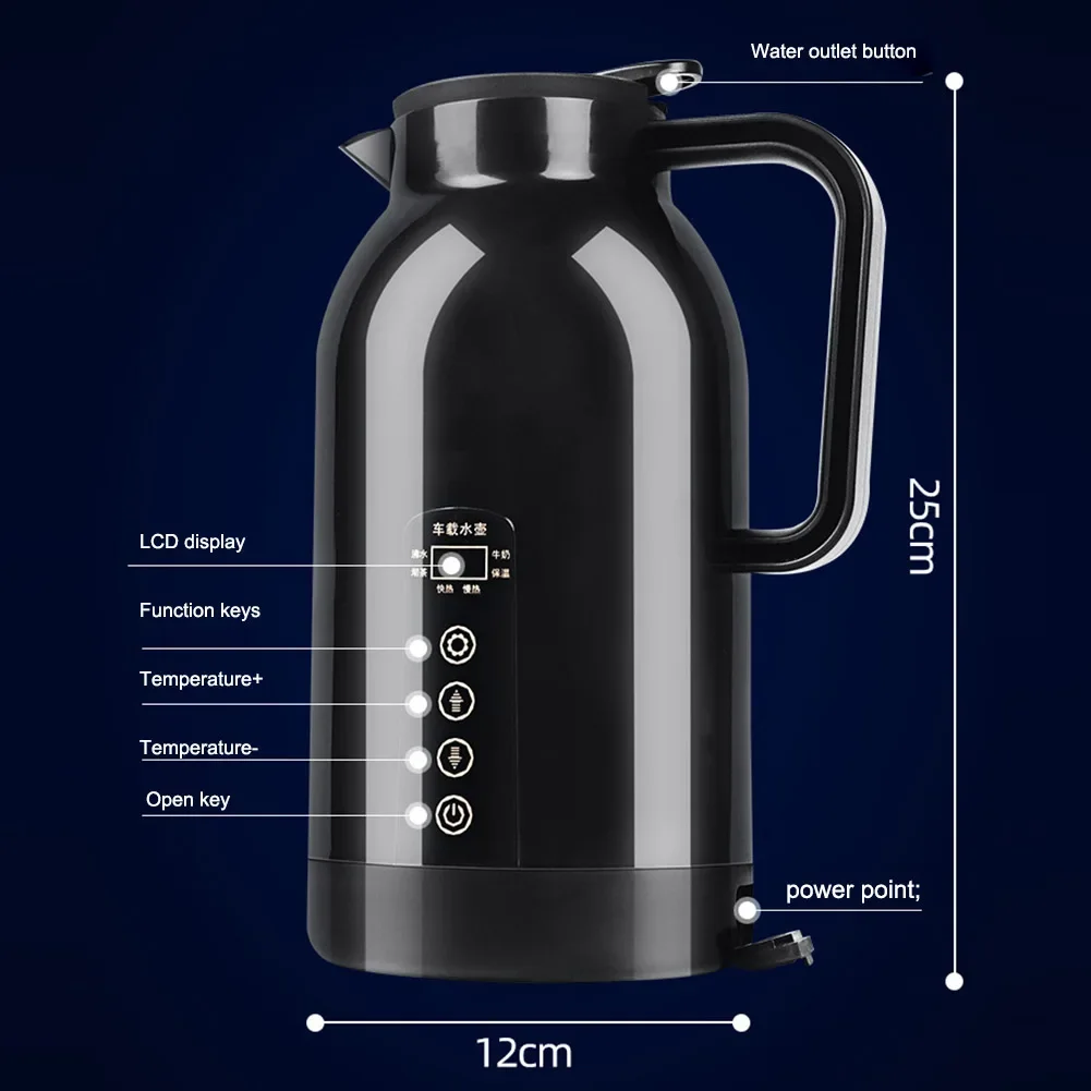 Samochodowy elektryczny kubek grzewczy Czajnik Kocioł Inteligentna regulacja temperatury Automatyczne ogrzewanie Czajnik Termiczny kubek na wodę