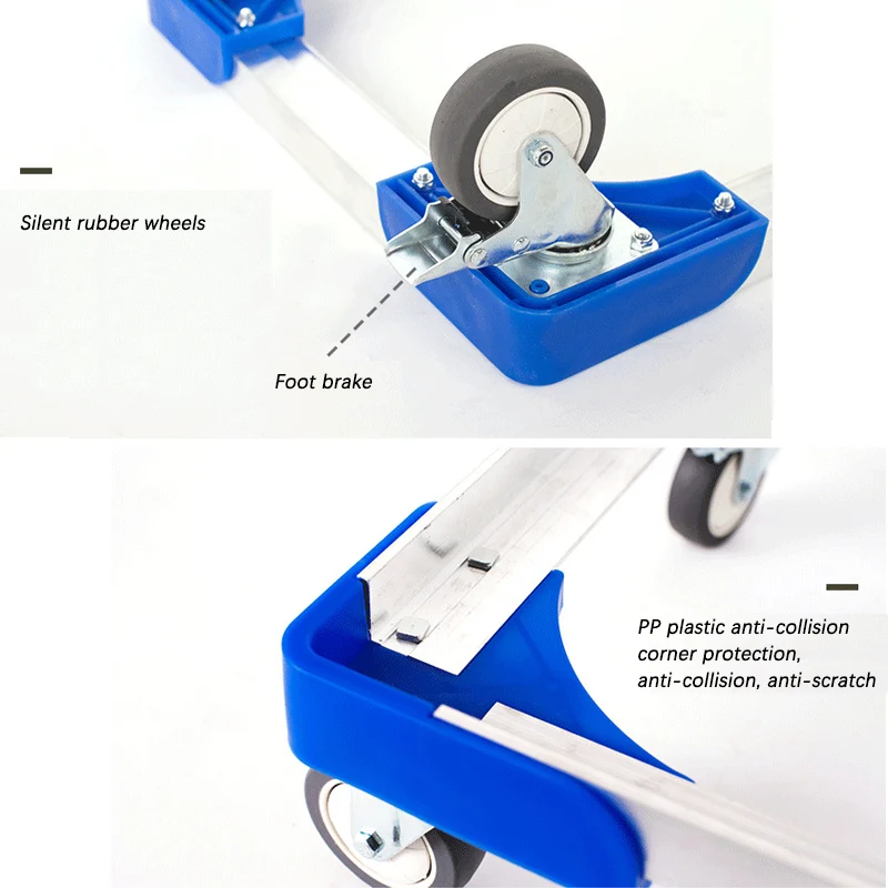 50l Opvouwbare Doos Basiskar Aluminium Basis Trolley Stille Wiel Anti-Collision Ontwerp Dragende 150Kg