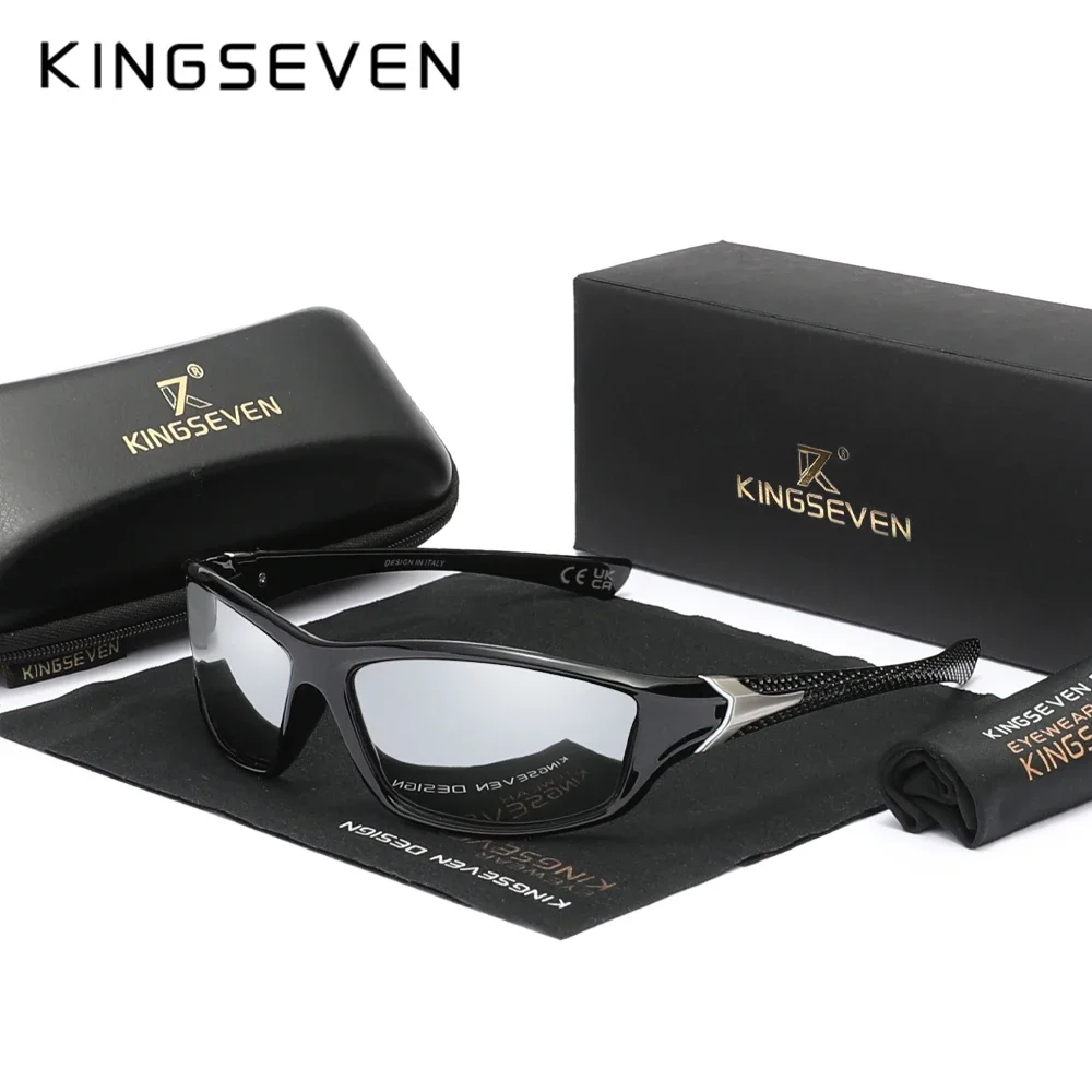 KINGSEVEN Outdoor UV400 Sunglasses Padded  Anti-UV Unisex Sports Eyewear Motorcycle Riding Protective Glasses