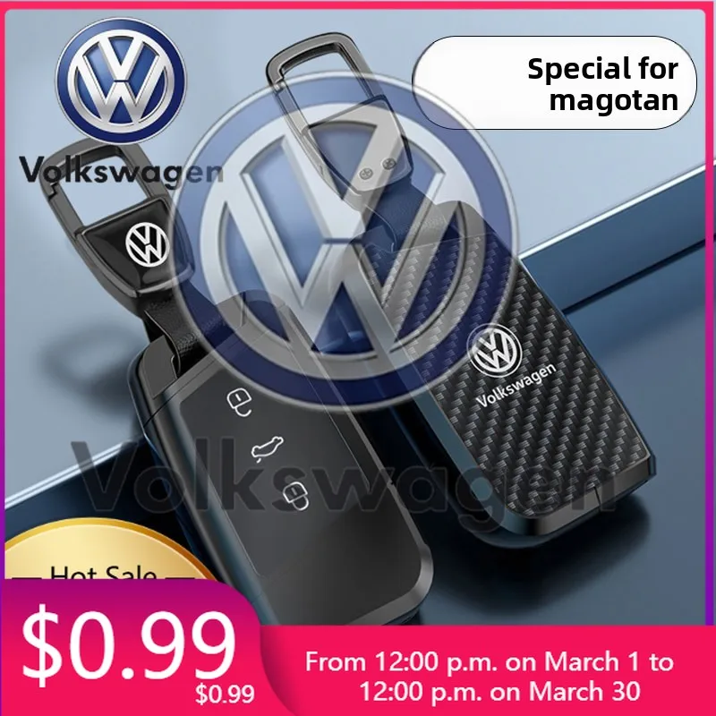 

2026 Hot Styling Mouldings For VW Volkswagen Jetta MK5 Golf New Zinc Alloy Leather Car Key Case Cover Shell For VW Volkswagen Ma
