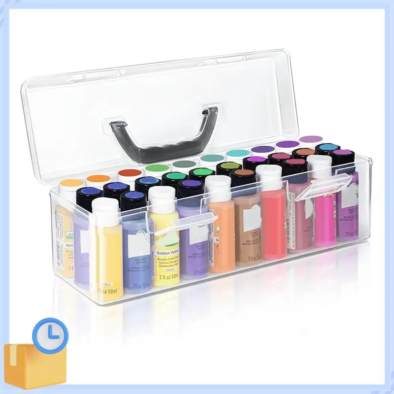 Popular Acrylic Paint Storage Box, 30 Bottle Capacity Acrylic Paint Storage Box For 2 Fluid Ounces Acrylic Paint,Storage Box