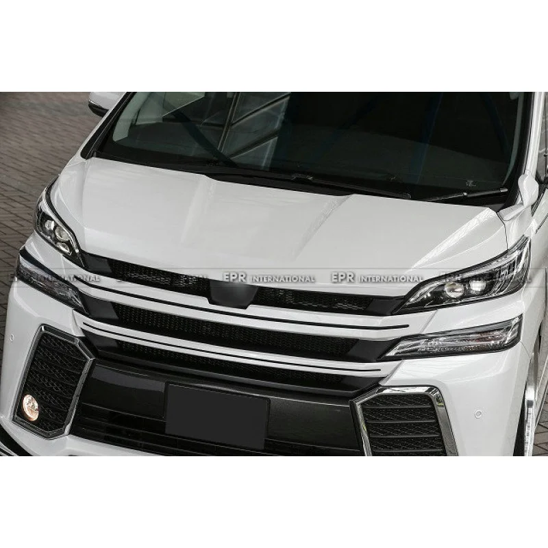 Wisdom Workshop Compatible con Toyota Vellfire AH30 KUL Modelo Cubierta de motor de capó delantero de fibra de carbono