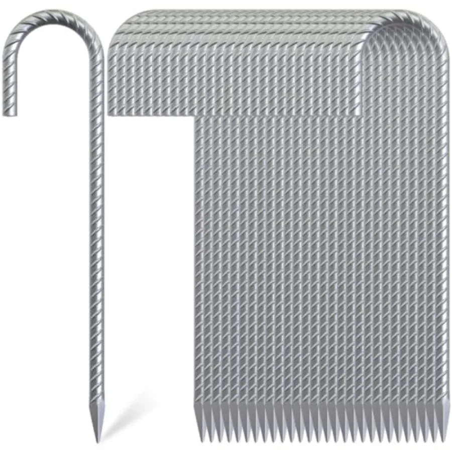 

Колышки-крюки J-образной формы для арматуры, сверхпрочные оцинкованные стальные колышки для грунта, металлические колышки для палаток, колышки для ограждений Cha Lk для надувных конструкций и декораций для двора