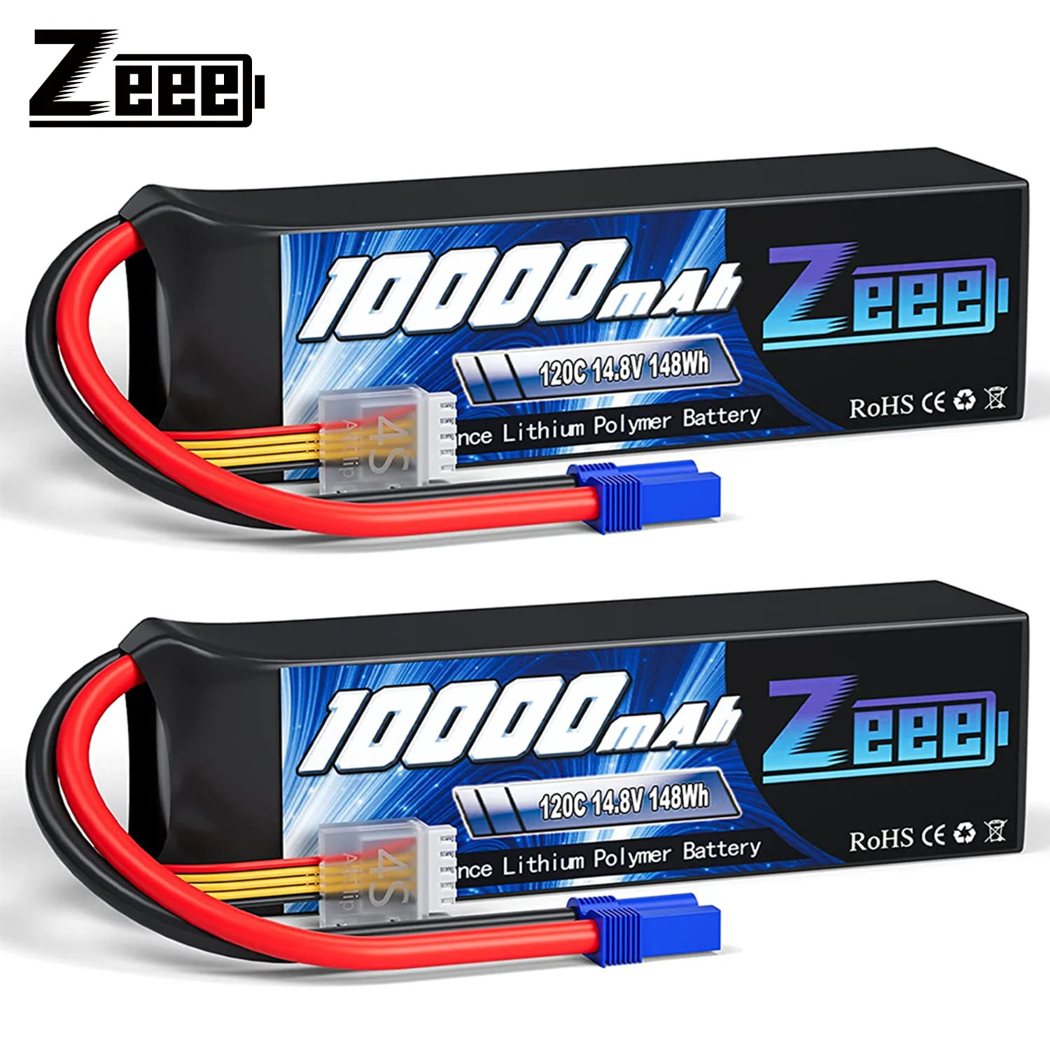 1/2units Zeee 4S 10000mAh Lipo Battery 14.8V 120C Softcase with EC5 Plug for RC Car Buggy Tank Train RC Racing Hobby Model Parts