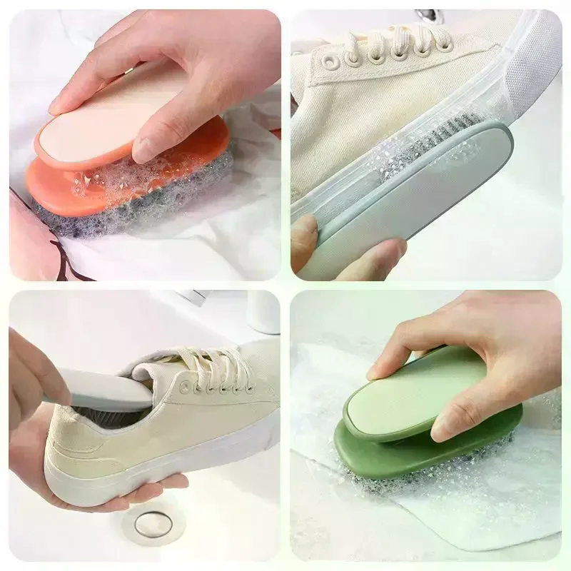 Long Handle Household Cleaning Brush - Multi-Purpose Soft Bristle Shoe & Laundry Brush For Home, Car, And Daily Use