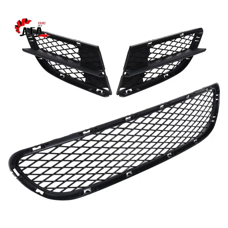 

AEA0-Car Set Of 3 Front Lower Bumper Grille Grill For-BMW 3 Series E90 E91 325I 328I 335I