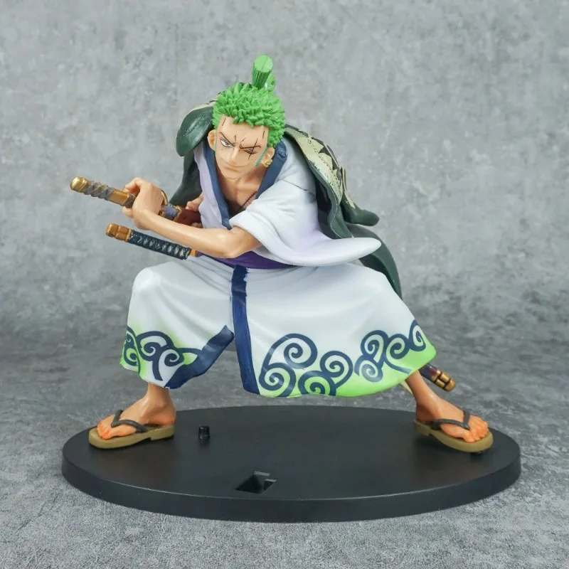 Figura de Anime de una pieza, figuras de acción de Roronoa Zoro, modelo de muñeca, juguetes, estatua, colección, adorno de habitación, regalos de cumpleaños para niños