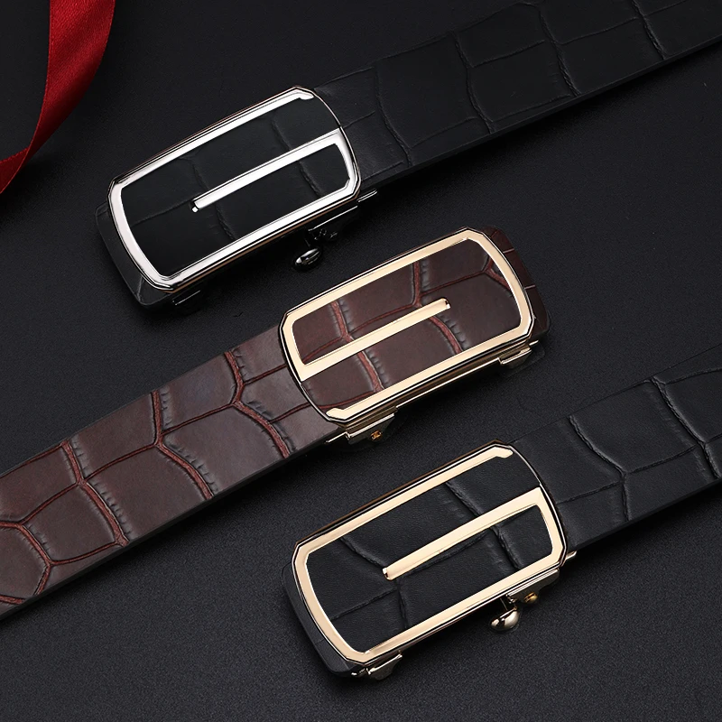 High Quality Men's Casual Leather Belt Fashion Authentic Business Luxury Brand Genuine Classic Exquisite Famous Ceinture Homme