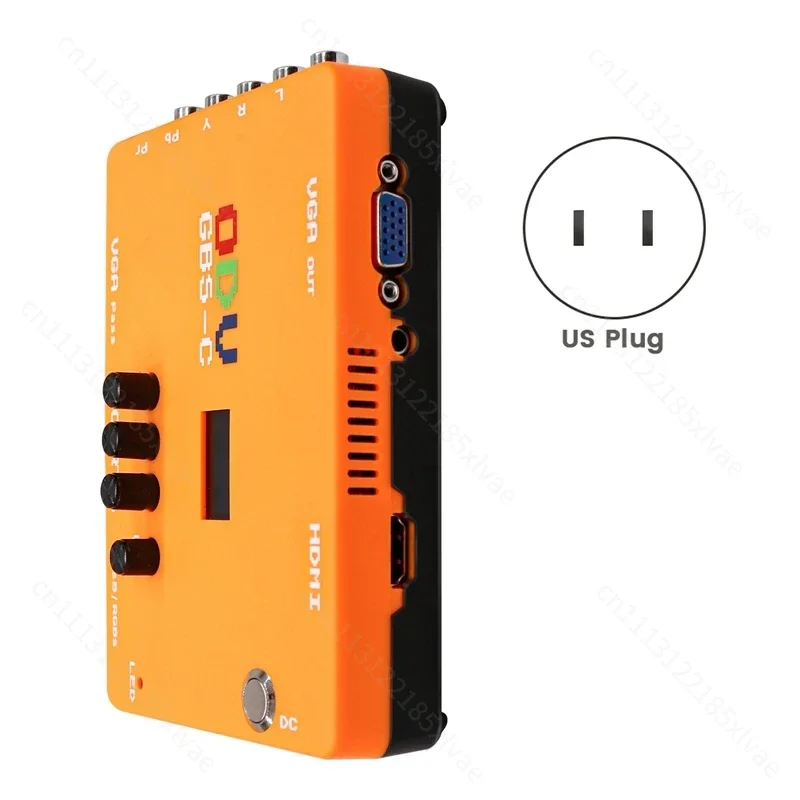 ODV-GBS-C Low Resolution Video Converter, AIO OSSC Control, RGBS YPBPR RGBHV to VGA HDMI-Compatible Adapter, US Plug
