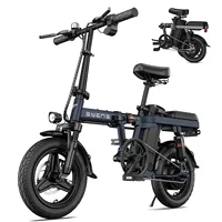 Engwe T14 Folding E-Bike 250W Mini Adult Electric Bicycle with 48V 10Ah Lithium Battery Aluminum Alloy Frame Two-Wheel Design