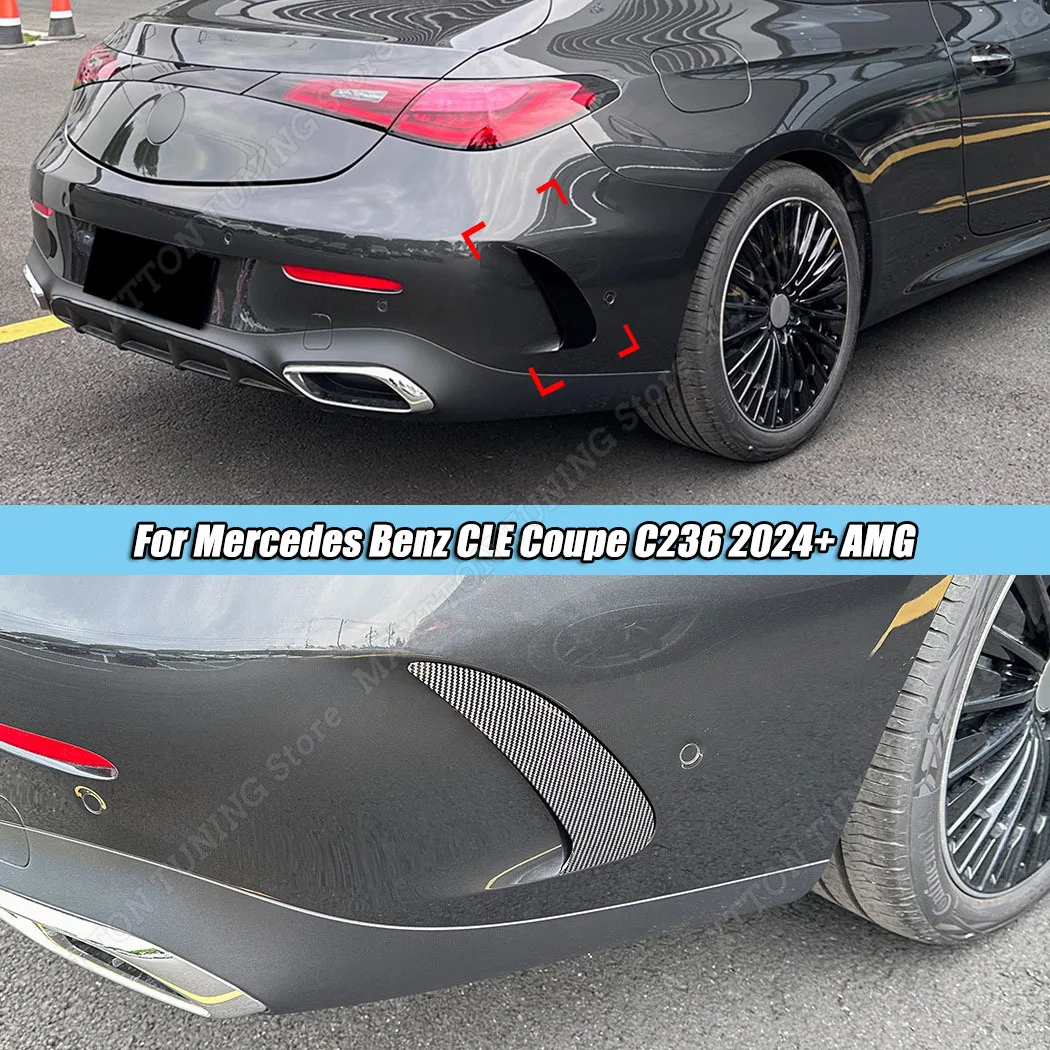 Rear Bumper Side Spoiler Wind Blade Air Vent Canard Trim Body Exterior Accessories For Mercedes Benz CLE Coupe C236 2024+ AMG