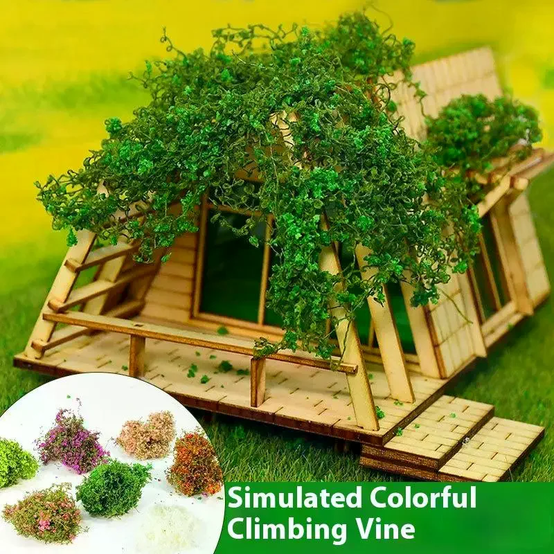 3g Artificial Green Plants Miniature Simulation Mini Vine And Flower Model Kit For Model Houses Landscaping DIY Crafts