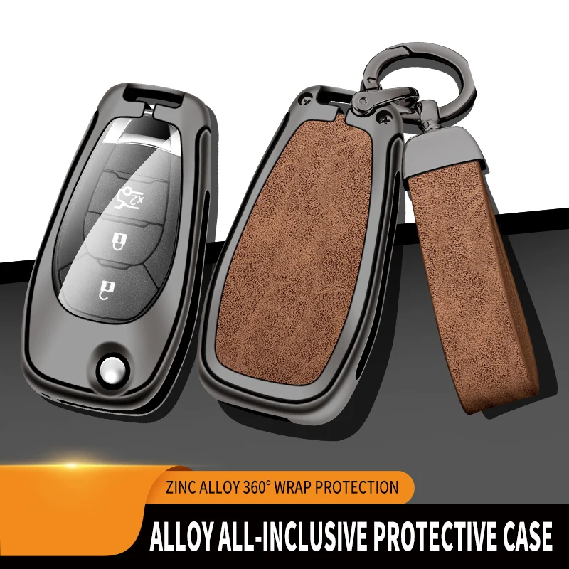 Stylish Zinc Alloy Car Key Case Cover For Chevrolet Camaro Bolt Trax Malibu Blazer Pontiac Chevy Rendezvous Auto Accessories