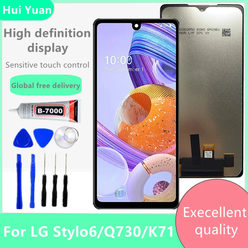 

For LG Stylo 6/k71 LCD Play Display Touch Screen Sensor Panel Digiziter Assembly New For LG Q730 LCD