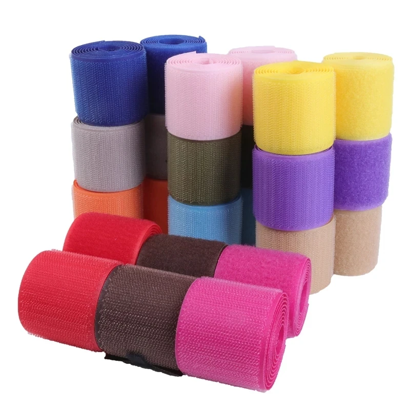 50mm Width Nylon With Hook Loop Colorful Fastener Tape DIY Handcraft Sewing Accessories Tactical Equipment Parts 3meters