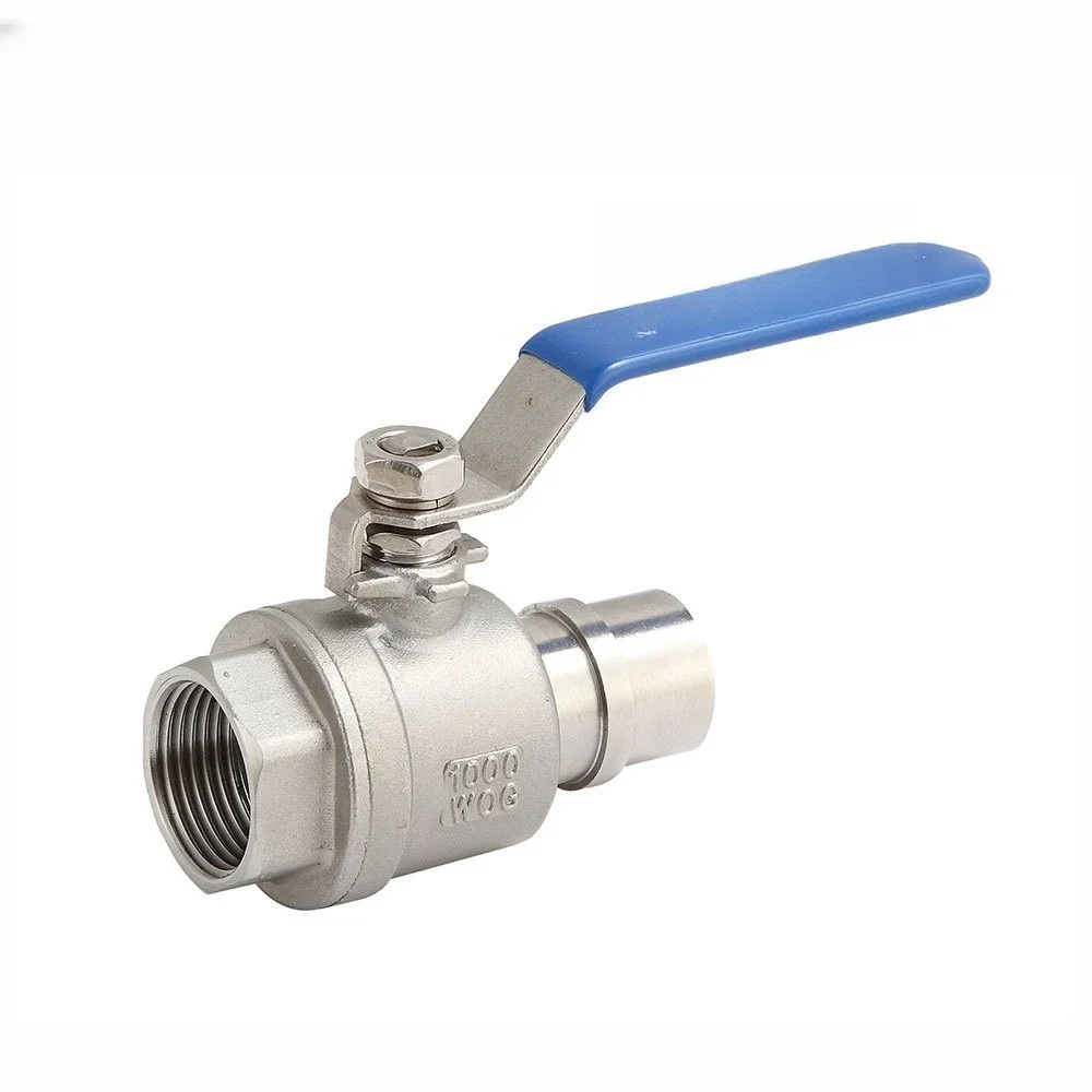 Female thread to external wire quick connection 304 stainless steel two-piece ball valve with lock 4 points 6 points two-piece