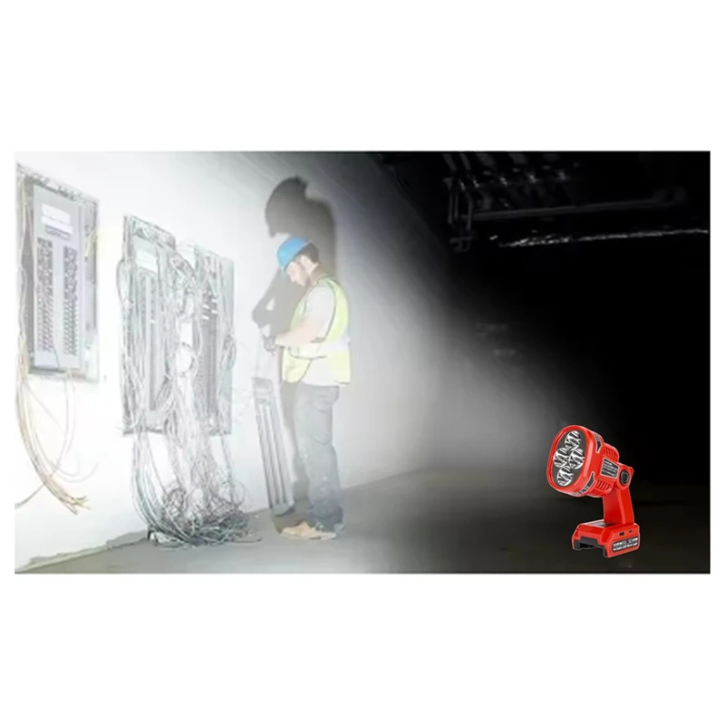 لميلووكي 14.4-20 فولت بطاريات LED ضوء العمل 12 واط مصباح يدوي LED كشاف ضوء اللاسلكي يده الأضواء للصيد الليلي