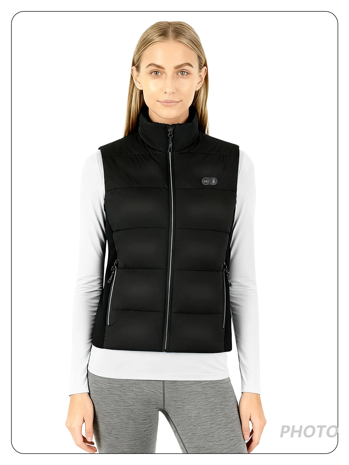 Neue Smart Heizung Weste Männer Frauen 17 Zonen Dual Control Temperatur Fleece Stehkragen USB Elektrische Thermische Winter Weste – Detail 8