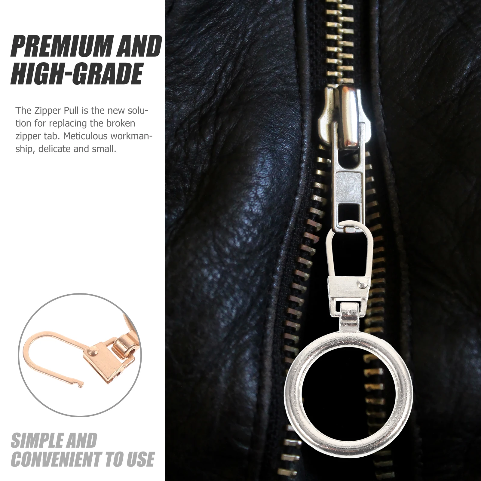 

20pcs Zipper Head Luggage Bag Supplies Metal Zipper Pull Replacement Detachable For Backpack Purse Coat Repair Diy Clothes