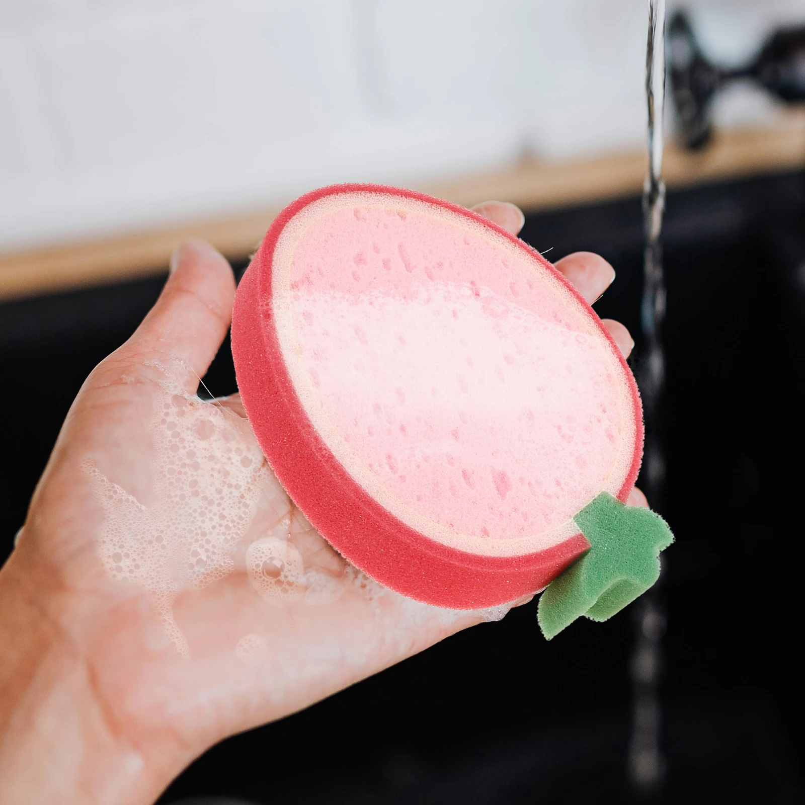 

12pcs Fruit Shaped Kitchen Cleaning Sponge Reusable Dish Washing Scrubber Pad Fast Foaming Non-Scratch Practical Handheld