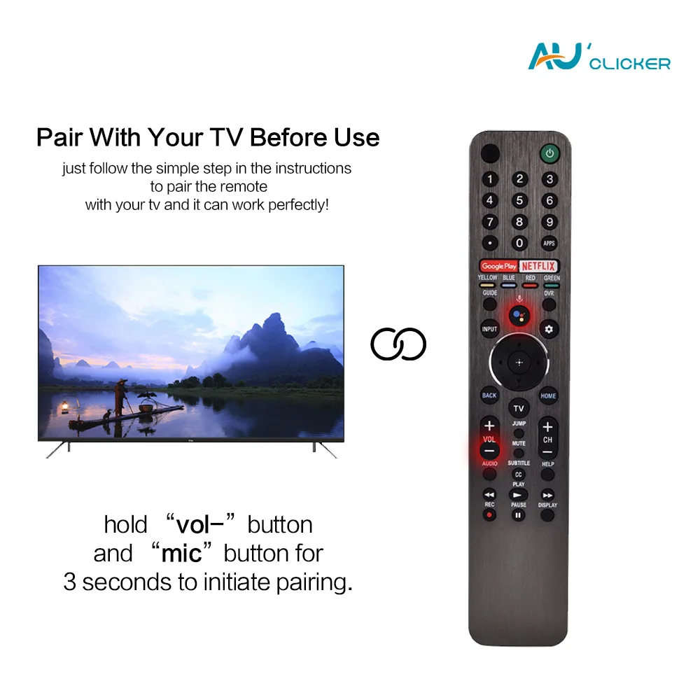 Backlit RMF-TX611U TV Voice Remote Control Replacement for Sony Backlight 4K Bravia XBR-85Z8H XBR75Z8H Series Television