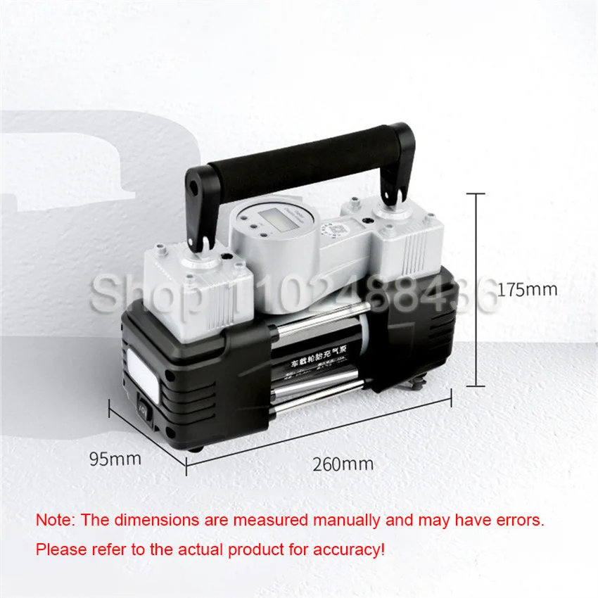 Automobile Double-cylinder High-power Air Pump Car Tire 12V Electric High-pressure Pump Portable Air Compressor