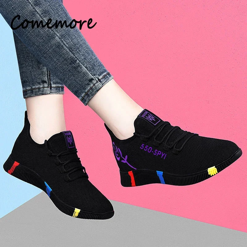 Comemore damskie adidasy but do chodzenia wygodne czarne damskie buty jesienne 2023 damskie sneakersy miękkie Sport tenis buty