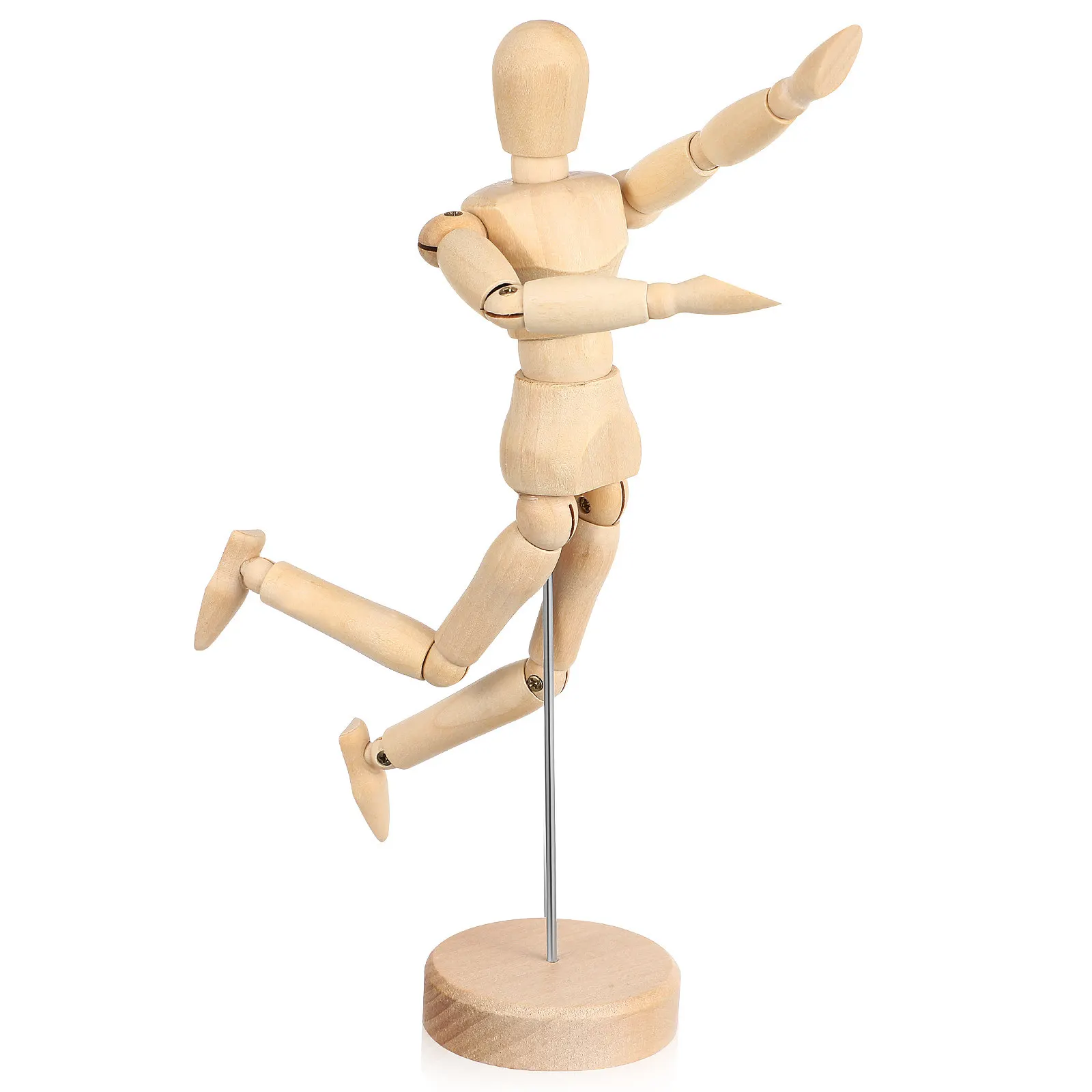 Wooden Drawing Mannequin for Sketching & Painting – Posable Artist Figure with Stable Base and Flexible Realistic Pose
