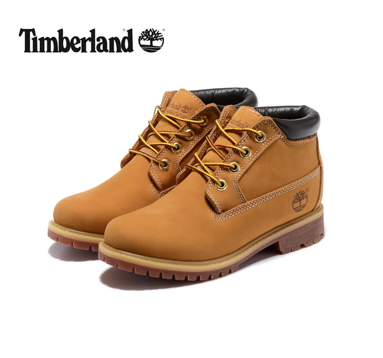 TIMBERLAND Classic Men 23061 Premium 100% Waterproof Middle-Top Ankle Boots Men Women Genuine Leather Fashion Yellow Shoes