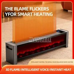 Household Fireplaces 3D Flame Heater Indoor Bathroom Winter Electric Heater Chauffage