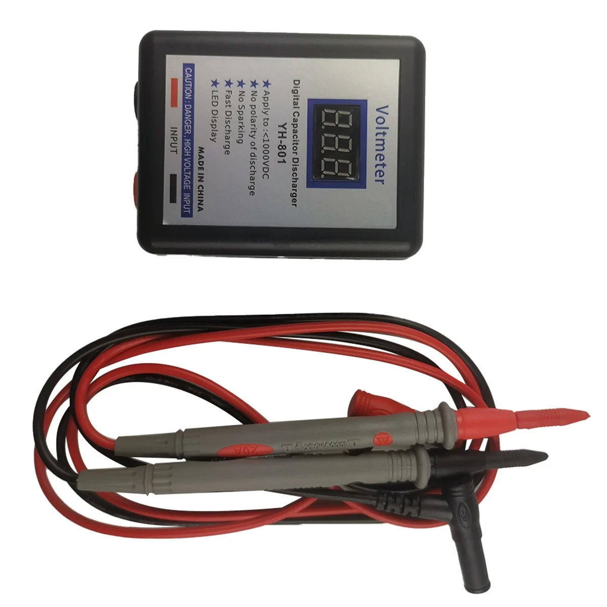 A07I Digital Capacitor 800V Voltage Tester Fast Discharger High Volt Discharging Tool Electronic Repair Display Matenance A