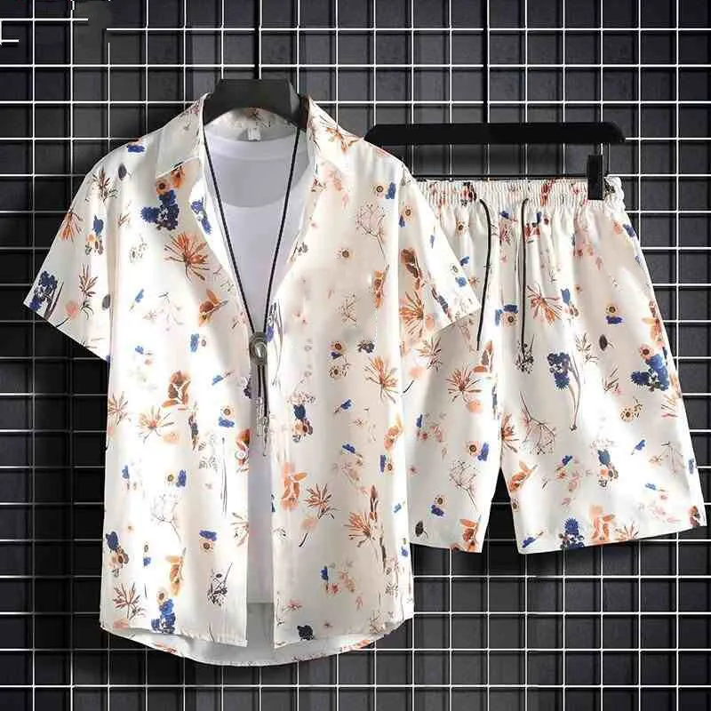 2025 Fashion Men Women Hawaiian Shirts Suit Harajuku Coconut tree Print Colorful Y2k Tops Womens Clothes Short Sleeve Blouse