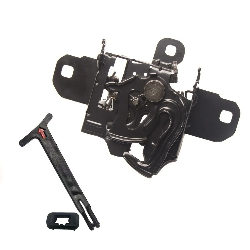 Front Hood Catch Car Bonnet Lock Direct Replacement Robust Mechanism Compact Design Black Finish For Jetta MK5 MK6