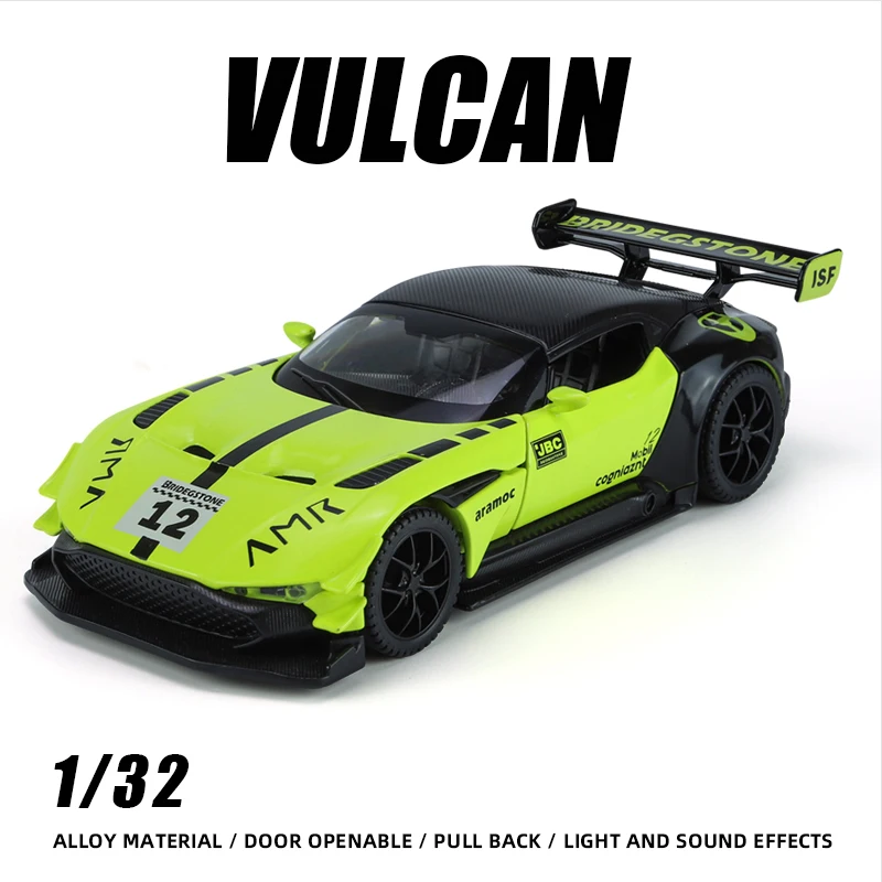 

1:32 Vulcan Racing Model Supercar Alloy Diecast Vehicle Metal Car Toy Boy Gifts Collection One Piece Hot Wheels Fast and Furious