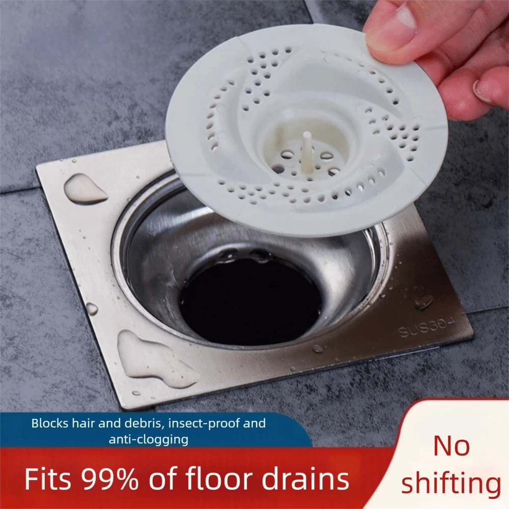 

Hygienic Anti-Clogging Drain Cover Rotating Mesh Design Hair Collector Bug Proof Sink Strainer Household Use