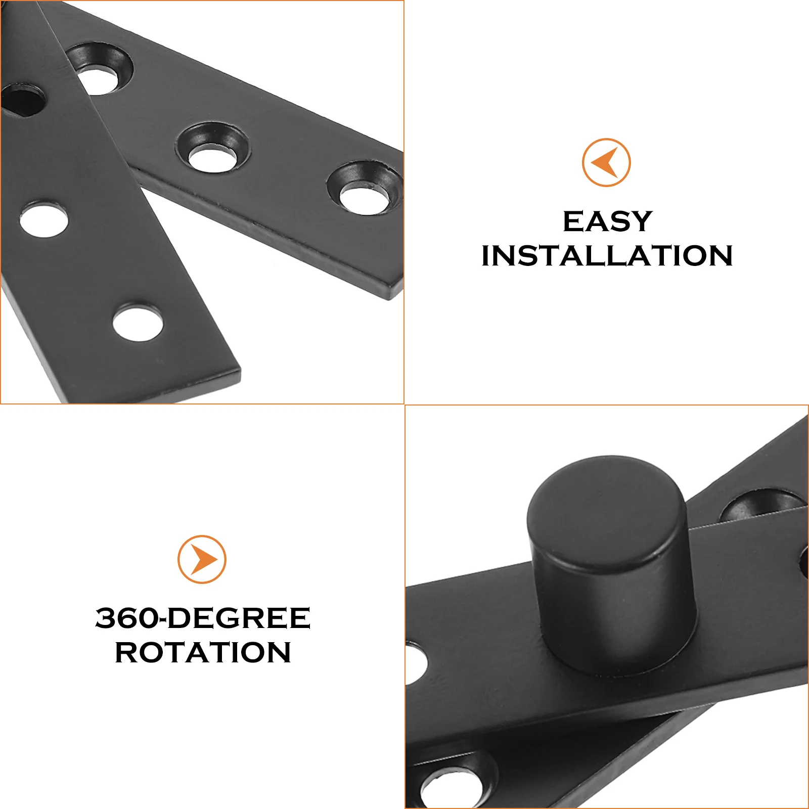 1 st Roterende Deur Scharnier 360 Graden Pivot Rvs Verborgen Kast Scharnieren Voor Deur Raam Schuur Meubels Hardware