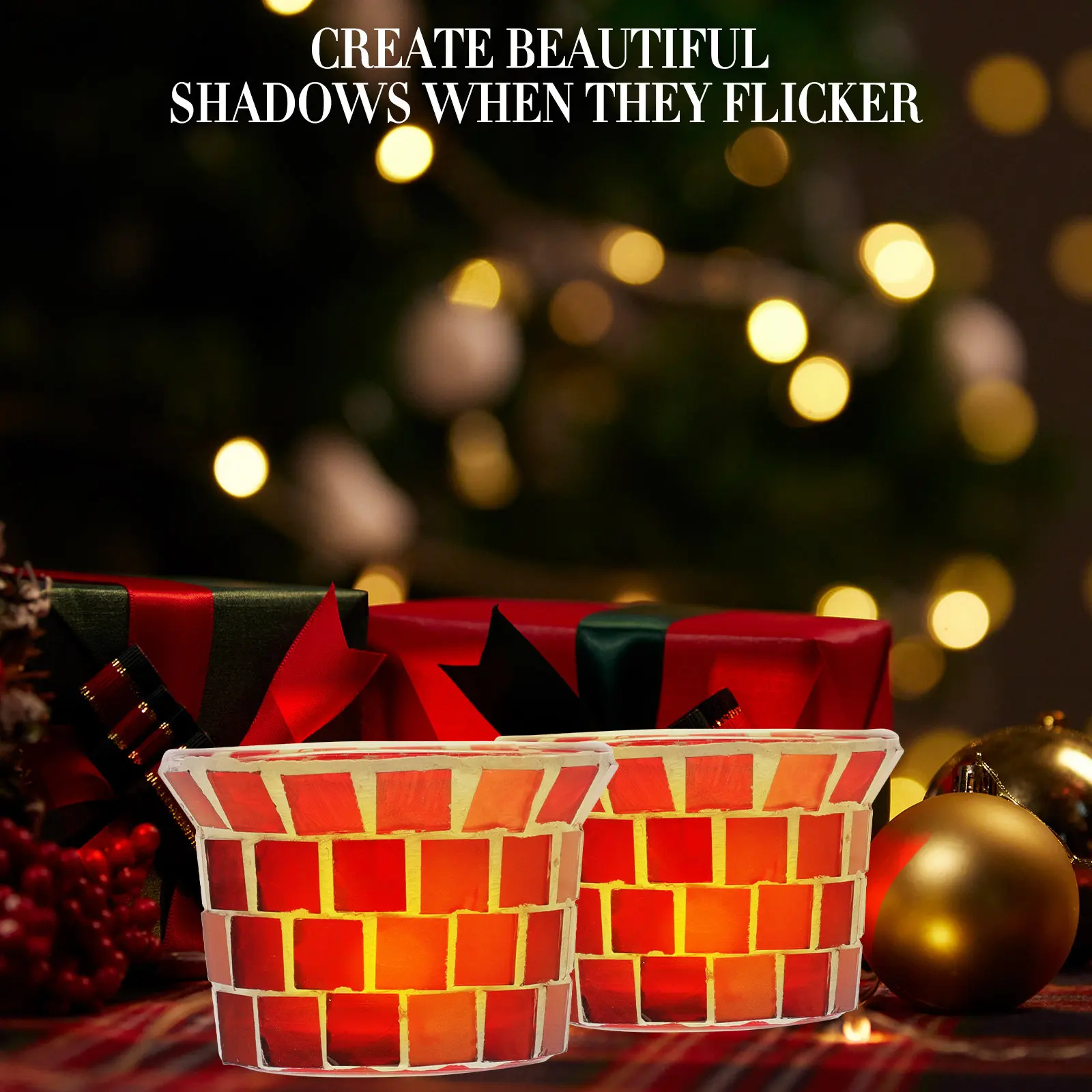 

Набор из 4 подсвечников ручной работы из стекла с мозаичным дизайном для чайных свечей, декоративные центральные элементы для стола, держатели для банок