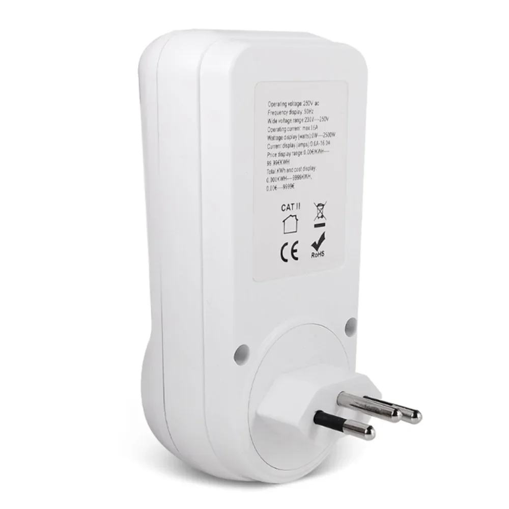 Spina ue tensione digitale wattmetro misuratore di potenza consumo Watt presa di energia 220V 230V ca Monitor analizzatore di tasse di elettricità