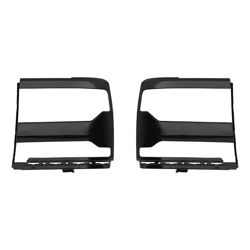 

A30P-For Chevy Silverado 1500 2016-2018 1Pair Headlight Trim Bezel Cover Bracket Black