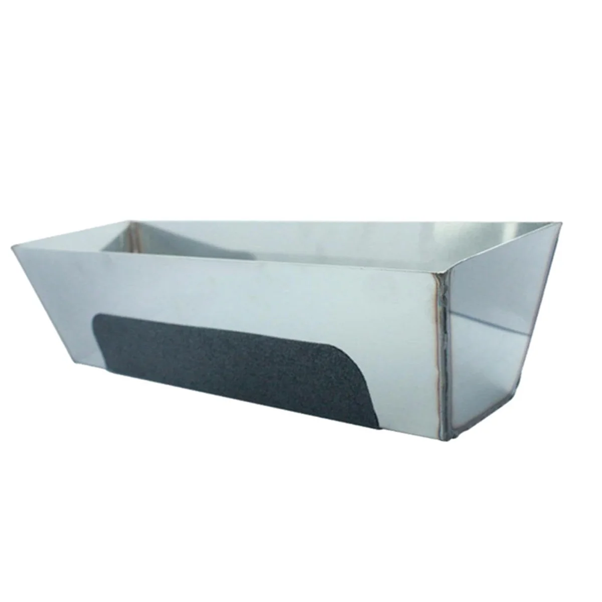 12inch Stainless Steel Mud Pan Anti Slip Sturdy Accessories Drywall Sheared Edges with Reinforced Band Scraping Bar