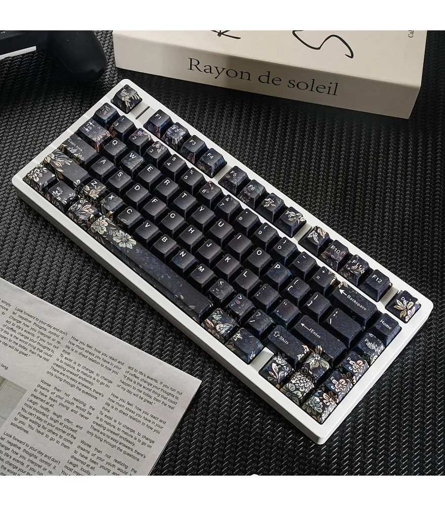 Keycap Korean Russian German Western Grammar Chinese Phonetic Double Engraving Transparent Pbt Original 131 Keys