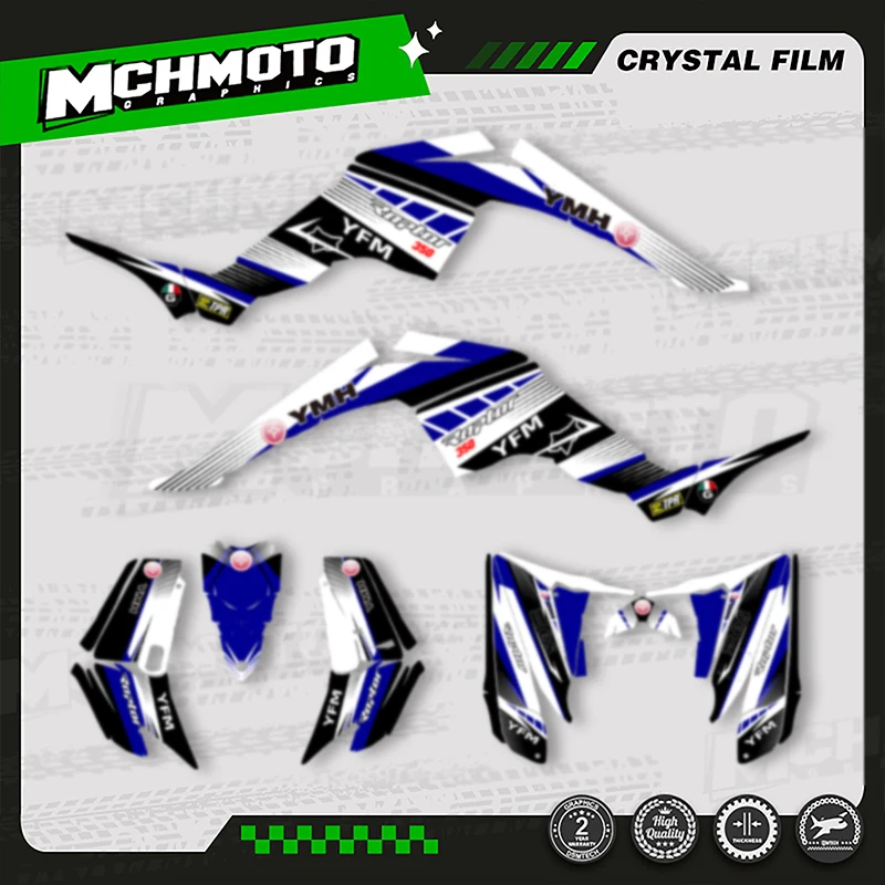 

MCHMFG MOTOR Motorcycle Graphics Background Decal Stickers Kits For YAMAHA Raptor 350 2006-2014