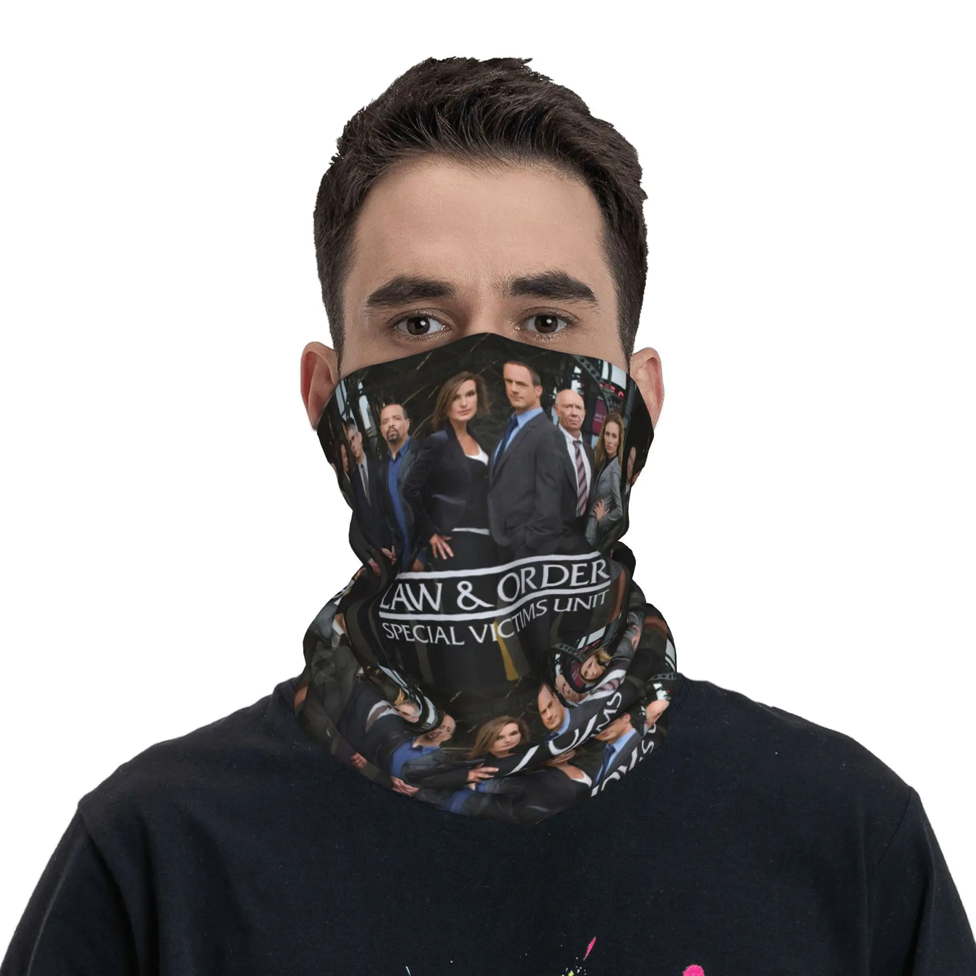 Lei e Ordem SVU merch Bandana Pescoço Gaiter Impresso Envoltório Máscara Cachecol Multiuso Máscara Facial Correndo Unissex Adulto Inverno