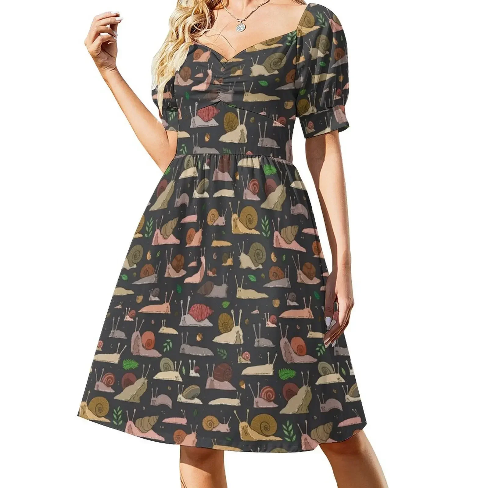 

snails and slugs Short-Sleeved Dress women party dresses women dress Dress