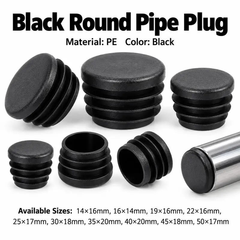 8/16/24pcs Chair Legs Protector Caps Round Plastic End Caps Pipe Inserts Plugs Furniture Table Foot Tubing End Covers Hardware