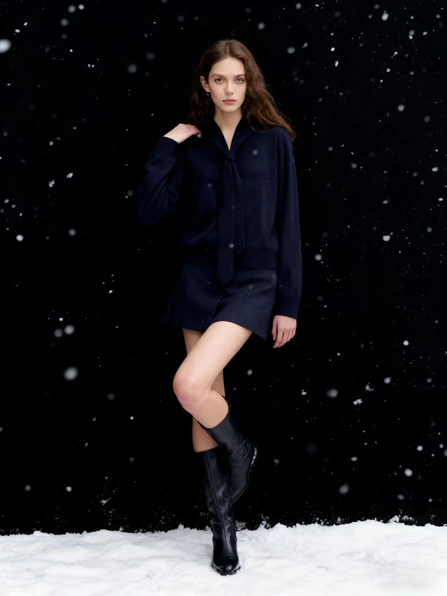 

HUAAPPUW College Sle Шерстяной вязаный свитер для женщин, теплый, однотонный, свободного кроя, с длинными рукавами, зимняя новинка