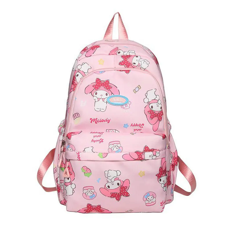 Kuromi Mochilas dos desenhos animados para meninas, mochilas escolares, mochila de viagem, mochila para crianças, grande capacidade