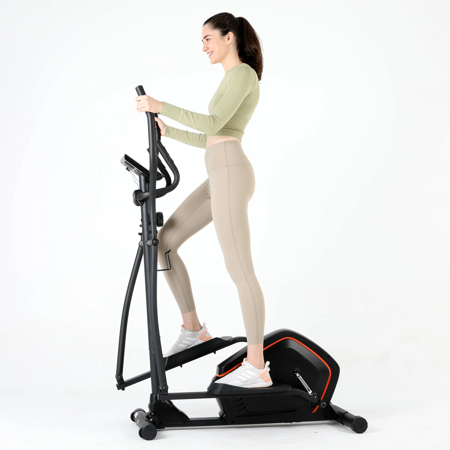 

Elliptical Machine Fitness Equipment Indoor Cross Trainer with Magnetic Resistance and LCD Display for Home Use
