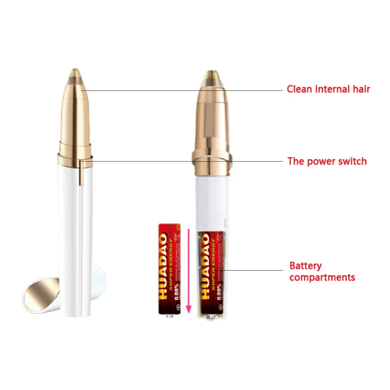 Women Electric Eyebrow Trimmer Security Hair Removal Eye Brow Epilator Mini Shaper Shaver Painless Razor Facial  Remover